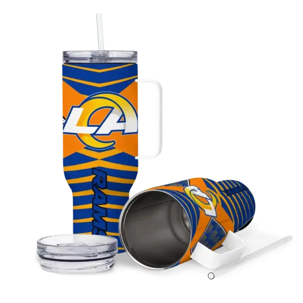 custom los angeles rams chevron layers blue curved tumbler high quality.webp