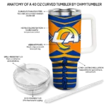 custom los angeles rams chevron layers blue curved tumbler best selling.webp