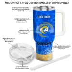 custom los angeles rams geometric prism blue curved tumbler best selling.webp