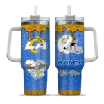 custom los angeles rams heart helmet motif blue curved tumbler best selling.webp