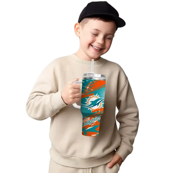 custom miami dolphins abstract paths aqua curved tumbler latest model.webp