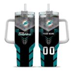 custom miami dolphins arrow armor aqua black curved tumbler best selling.webp