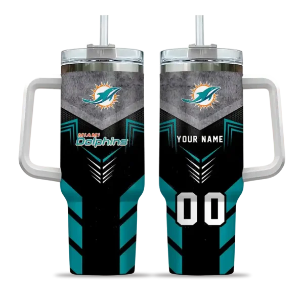 custom miami dolphins arrow armor aqua black curved tumbler best selling.webp