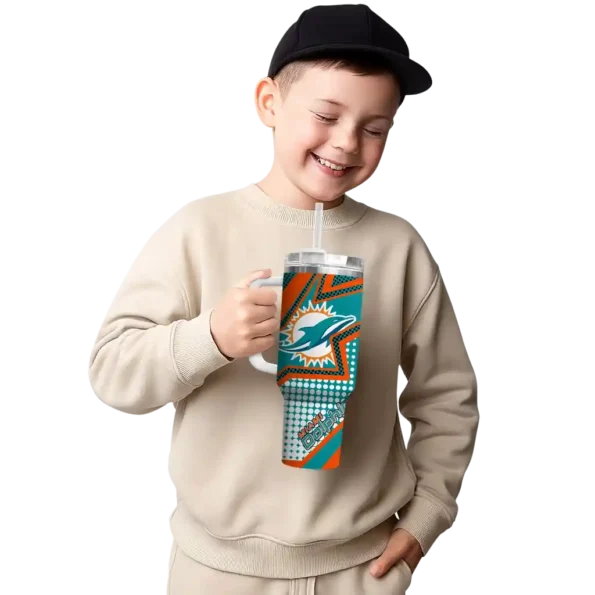 custom miami dolphins arrow burst aqua curved tumbler latest model.webp