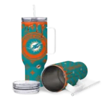 custom miami dolphins bullseye drips aqua curved tumbler best selling.webp