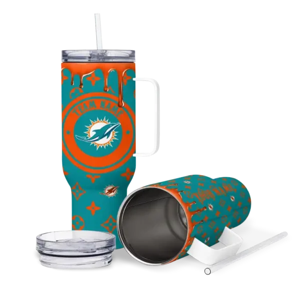 custom miami dolphins bullseye drips aqua curved tumbler high quality.webp