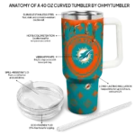 custom miami dolphins bullseye drips aqua curved tumbler best selling.webp