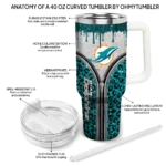 custom miami dolphins leopard zipper aqua curved tumbler best selling.webp