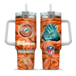 custom miami dolphins marbled stripes aqua curved tumbler best selling.webp