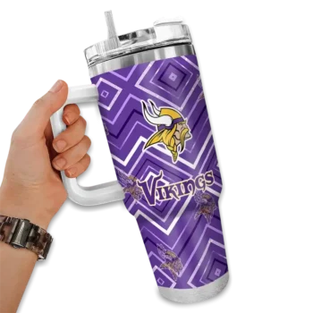 custom minnesota vikings bold diamonds purple curved tumbler fashion forward.webp