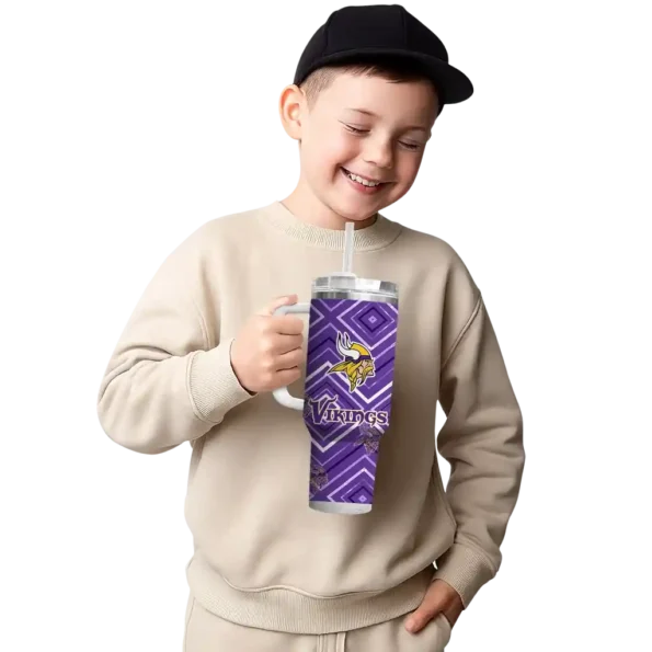 custom minnesota vikings bold diamonds purple curved tumbler latest model.webp