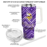 custom minnesota vikings bold diamonds purple curved tumbler best selling.webp