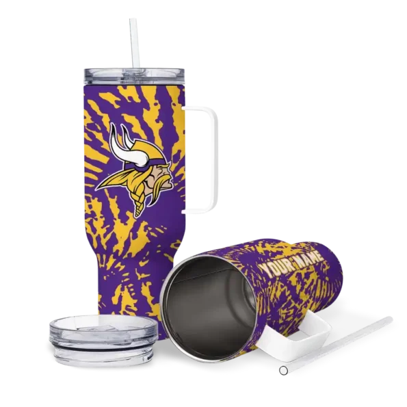 custom minnesota vikings burst swirl purple curved tumbler high quality.webp