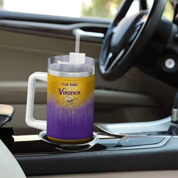 custom minnesota vikings gradient dots purple curved tumbler trendy.webp