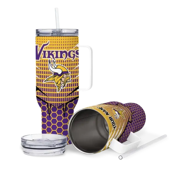 custom minnesota vikings hex texture purple curved tumbler high quality.webp