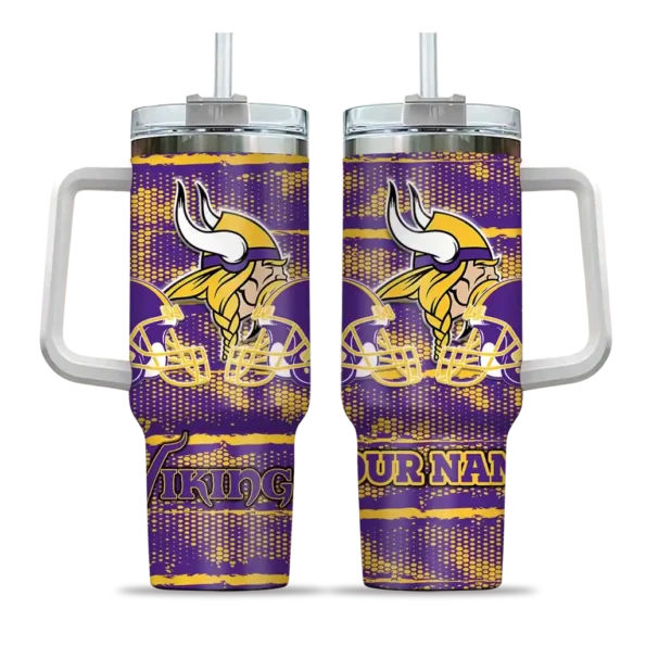 custom minnesota vikings honey streaks purple curved tumbler best selling.webp