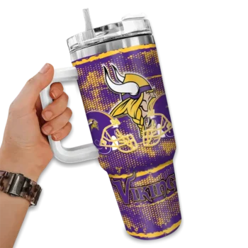 custom minnesota vikings honey streaks purple curved tumbler fashion forward.webp