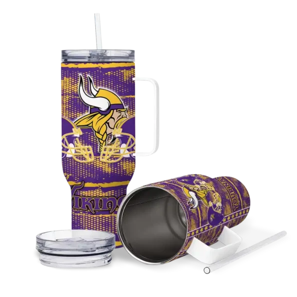 custom minnesota vikings honey streaks purple curved tumbler high quality.webp