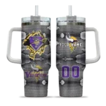 custom minnesota vikings superman shield purple gray curved tumbler best selling.webp