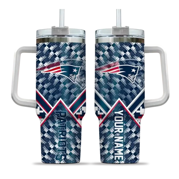 custom new england patriots chevron angle blue curved tumbler best selling.webp