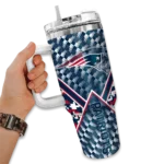 custom new england patriots chevron angle blue curved tumbler best selling.webp