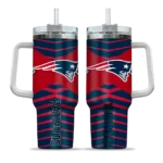 custom new england patriots chevron layers blue curved tumbler best selling.webp
