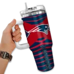 custom new england patriots chevron layers blue curved tumbler best selling.webp