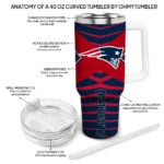 custom new england patriots chevron layers blue curved tumbler best selling.webp