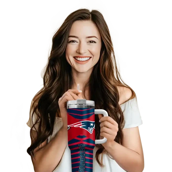 custom new england patriots chevron layers blue curved tumbler premium grade.webp