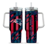 custom new england patriots claw cut blue black curved tumbler best selling.webp