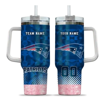 custom new england patriots geometric prism blue curved tumbler best selling.webp