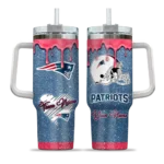 custom new england patriots heart helmet motif blue curved tumbler best selling.webp