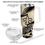 custom new orleans saints abstract paths gold curved tumbler best selling.webp
