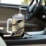 custom new orleans saints abstract paths gold curved tumbler best selling.webp