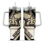 custom new orleans saints arrow burst gold curved tumbler best selling.webp