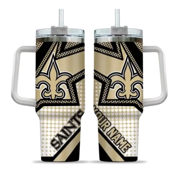 custom new orleans saints arrow burst gold curved tumbler best selling.webp
