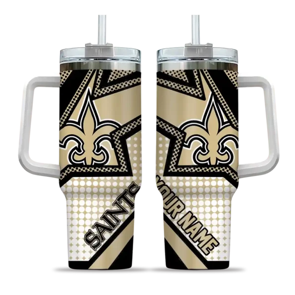 custom new orleans saints arrow burst gold curved tumbler best selling.webp