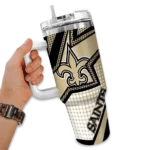 custom new orleans saints arrow burst gold curved tumbler best selling.webp
