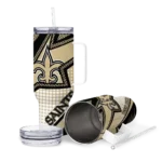 custom new orleans saints arrow burst gold curved tumbler best selling.webp