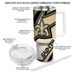 custom new orleans saints arrow burst gold curved tumbler best selling.webp
