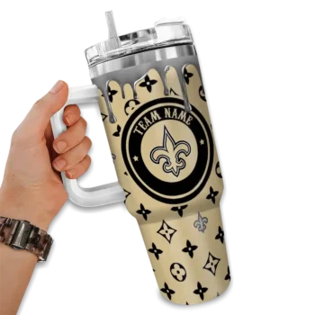 custom new orleans saints bullseye drips gold curved tumbler fashion forward.webp