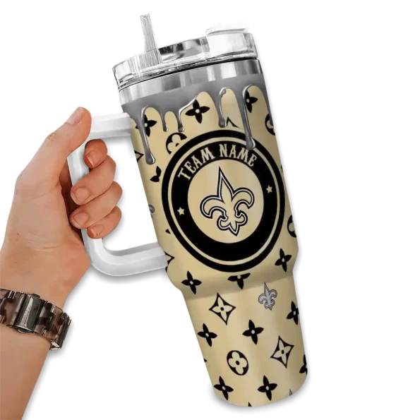 custom new orleans saints bullseye drips gold curved tumbler fashion forward.webp