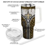 custom new orleans saints leopard zipper gold curved tumbler best selling.webp