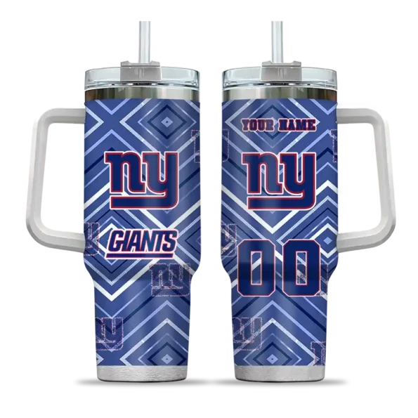 custom new york giants bold diamonds blue curved tumbler best selling.webp