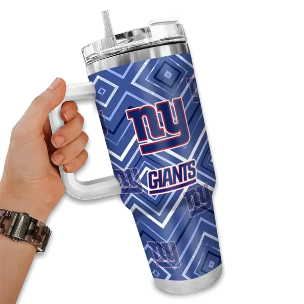 custom new york giants bold diamonds blue curved tumbler fashion forward.webp