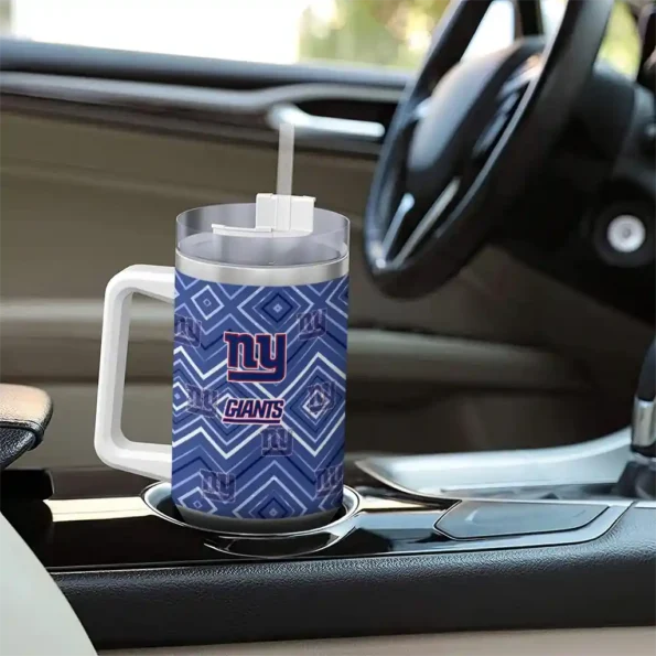 custom new york giants bold diamonds blue curved tumbler trendy.webp