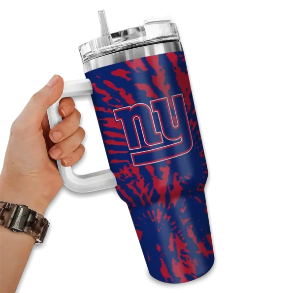 custom new york giants burst swirl blue curved tumbler fashion forward.webp