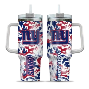 custom new york giants camo mashup blue white curved tumbler best selling.webp