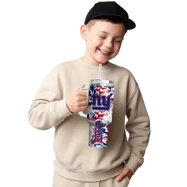 custom new york giants camo mashup blue white curved tumbler latest model.webp