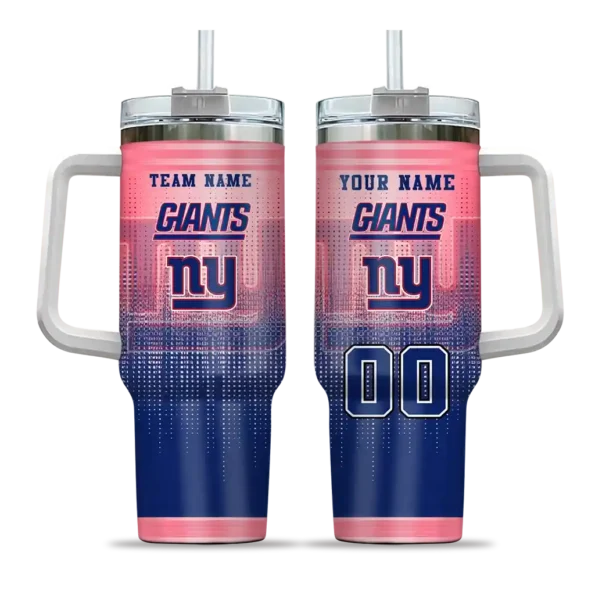 custom new york giants gradient dots blue curved tumbler best selling.webp